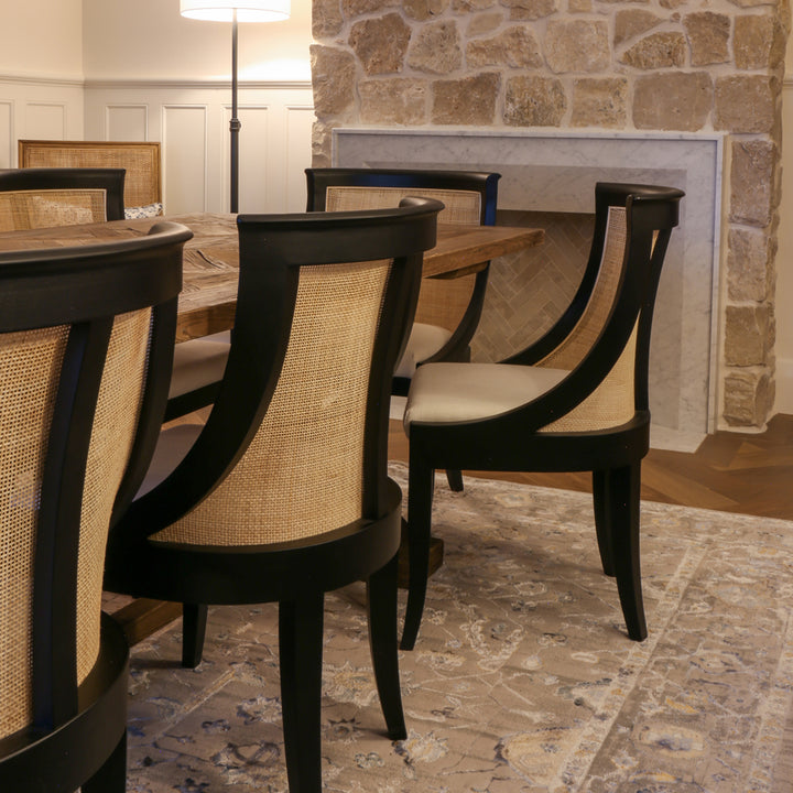 Madrid Dining Chair Black & Natural