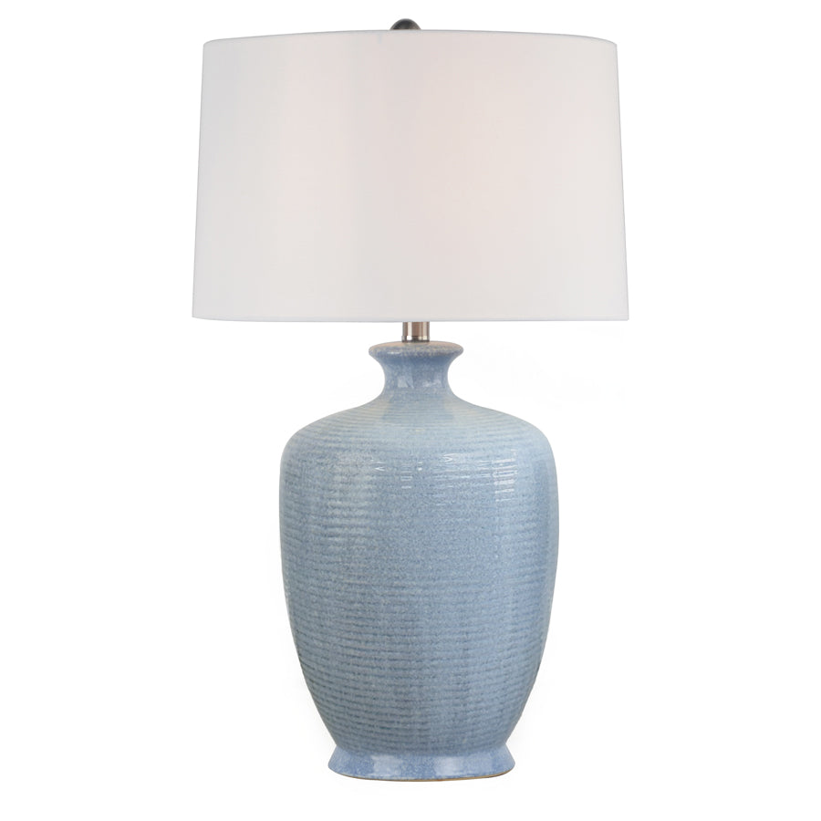 Areti Blue Ceramic Table Lamp By Black Mango