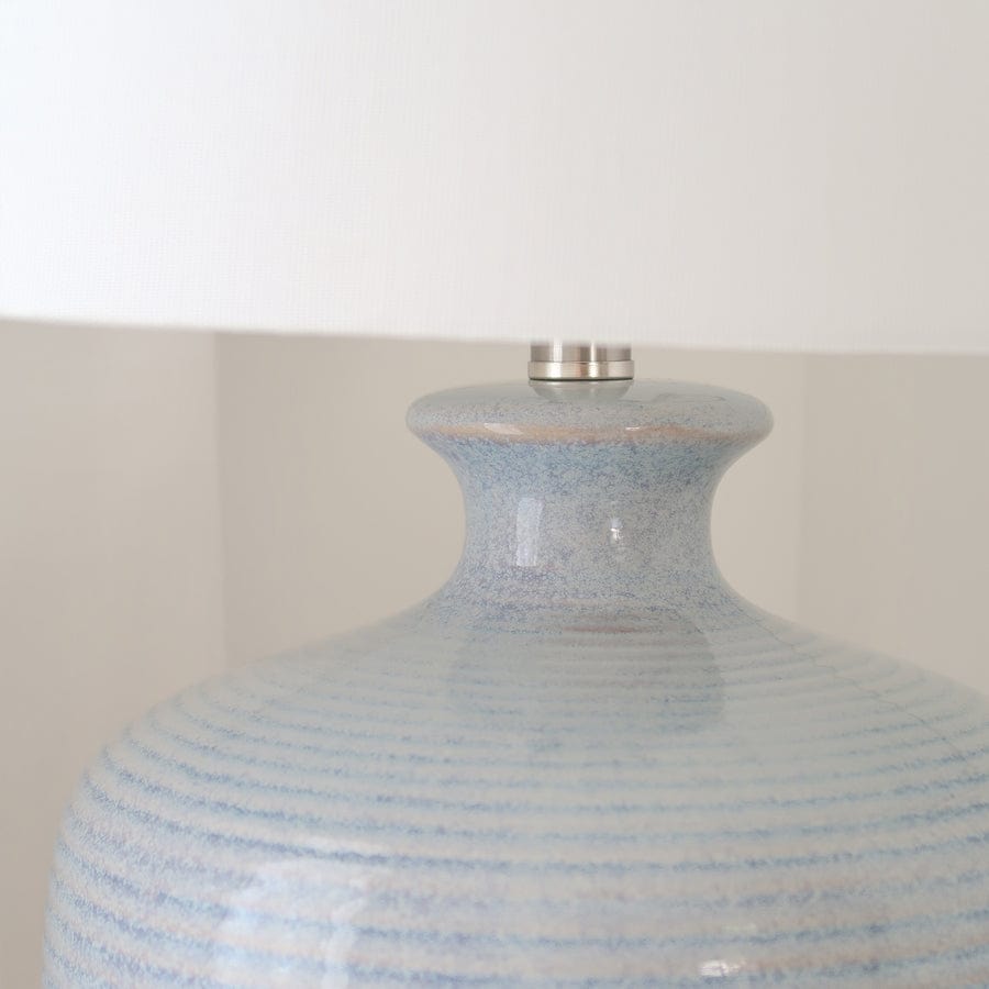 Areti Blue Ceramic Table Lamp By Black Mango