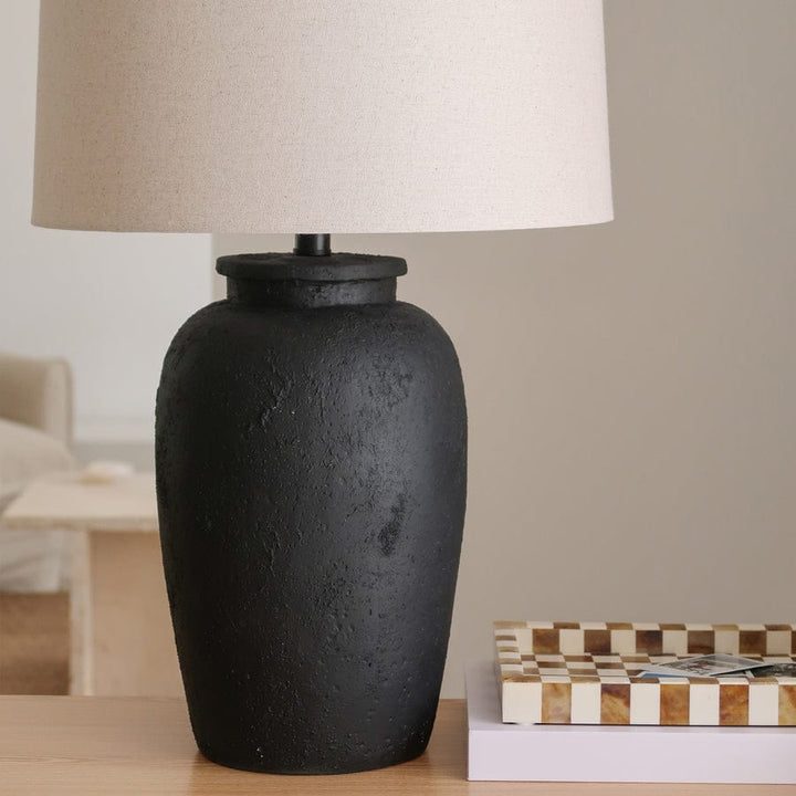 Colbie Black Concrete Table Lamp By Black Mango