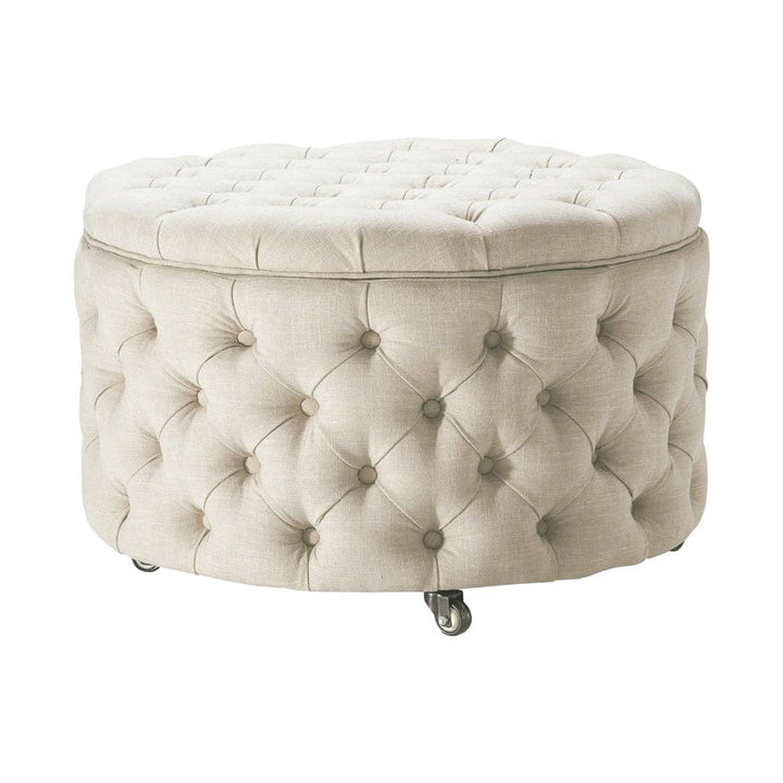 Emma Storage Ottoman Large 75cm Wheat By Black Mango