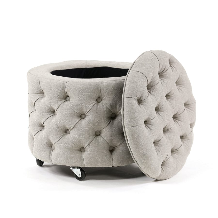 Emma Storage Ottoman Small Mushroom By Black Mango