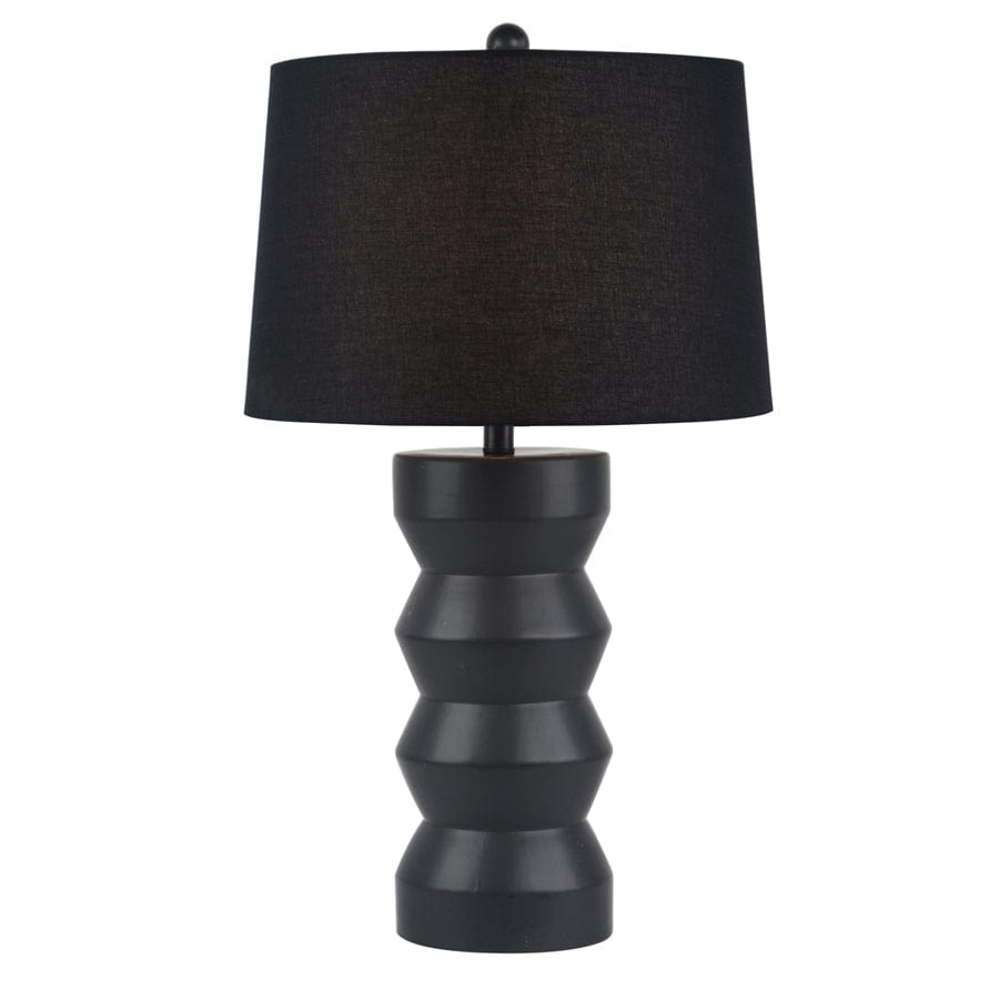 Frankie Black Ceramic Table Lamp By Black Mango