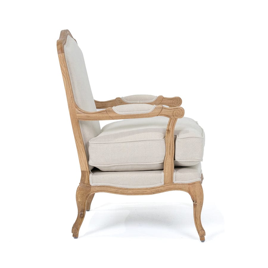 French Provincial Occasional Chair Stone By Black Mango