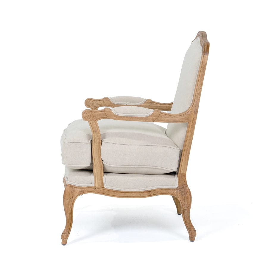 French Provincial Occasional Chair Stone By Black Mango