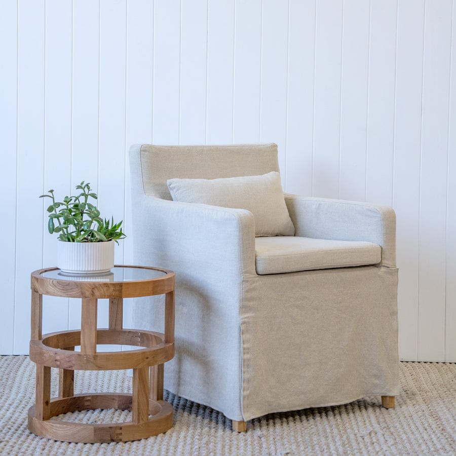 Halle Slipcover Dining Chair By Black Mango