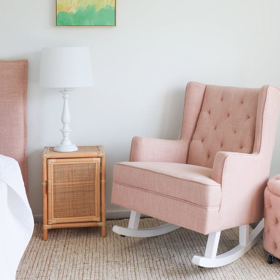 Blush pink 2025 rocking chair