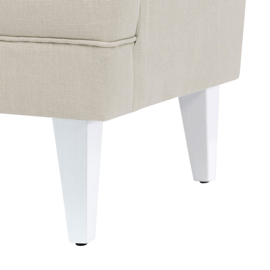 Isla Wingback Rocking Chair Wheat White Legs By Black Mango