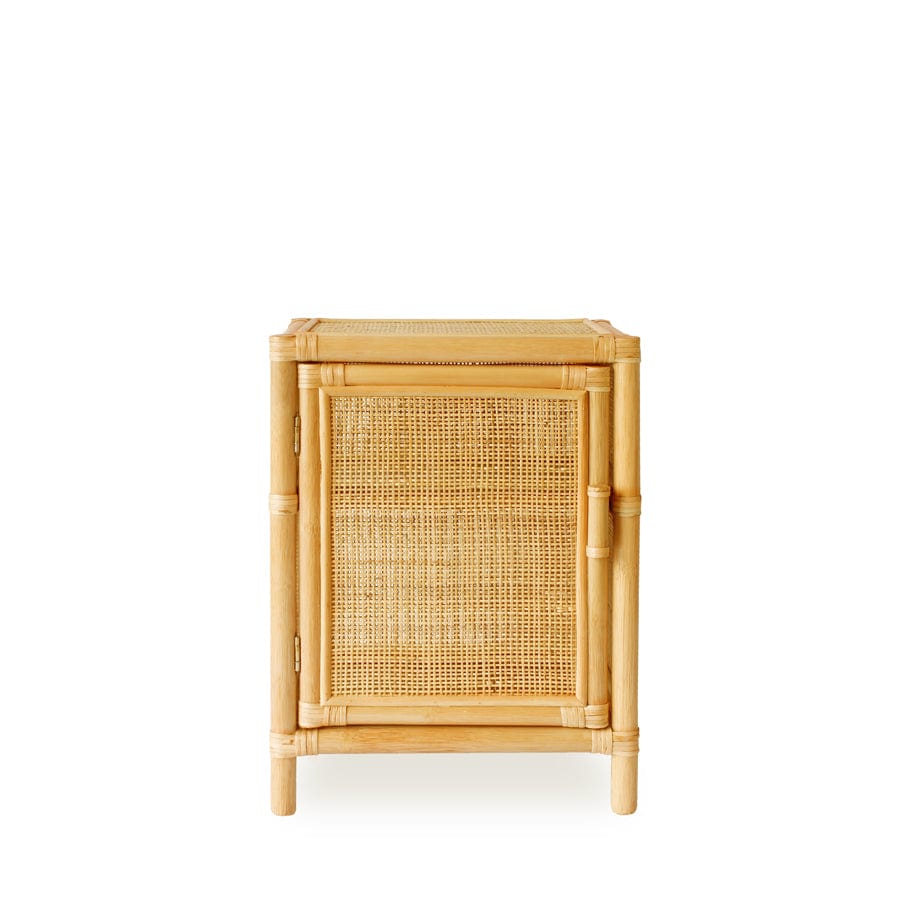 LEFT SIDE Lennox Rattan Bedside Table By Black Mango