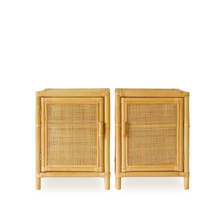 Lennox Rattan Bedside Table By Black Mango