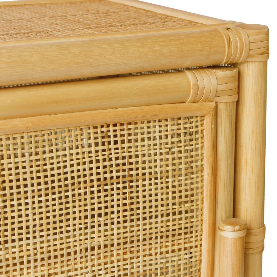 Lennox Rattan Bedside Table By Black Mango