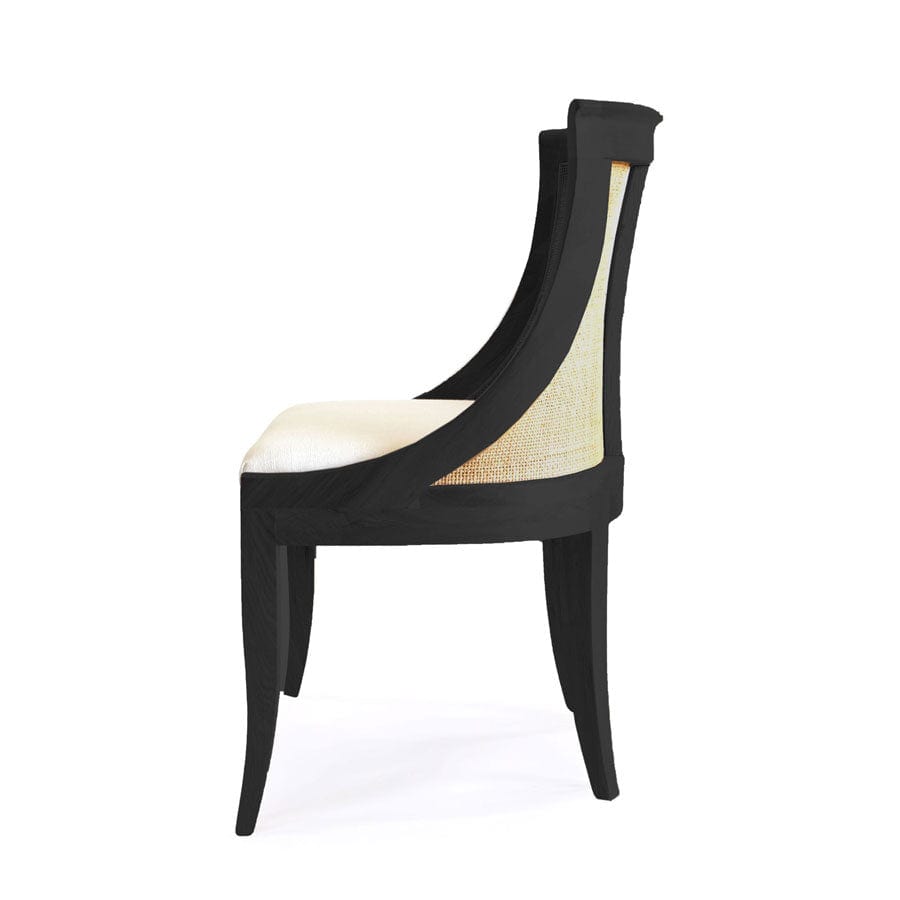 Madrid Dining Chair Black & Natural By Black Mango