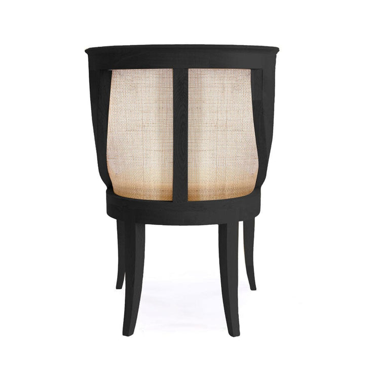 Madrid Dining Chair Black & Natural By Black Mango