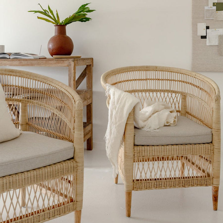 Malawi Style Club Chair Natural By Black Mango