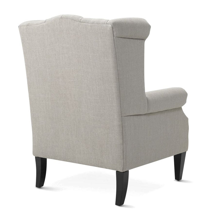 Royale Wingback Arm Chair Mushroom By Black Mango