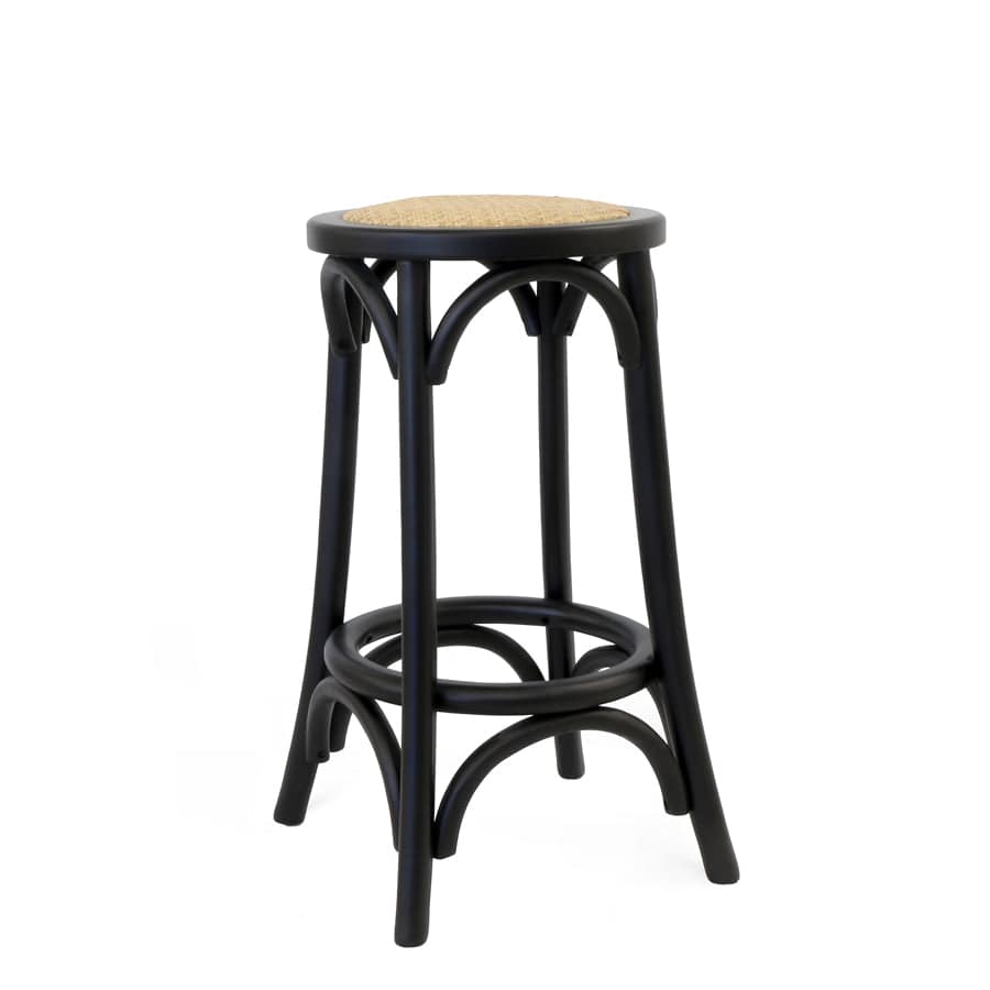 Salsa 2.0 Rattan & Bentwood Counter Stool Black By Black Mango