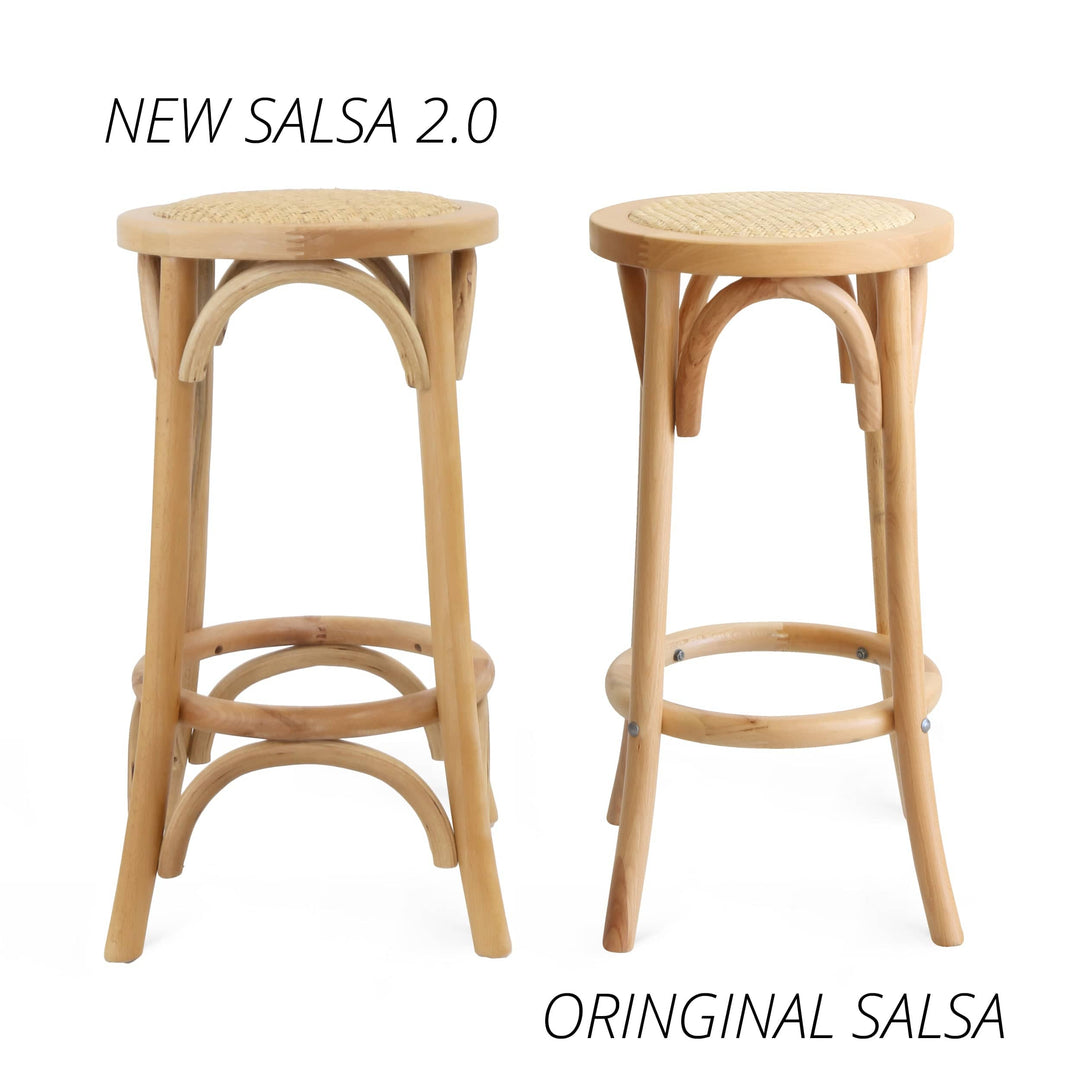 Salsa 2.0 Rattan & Bentwood Counter Stool Natural By Black Mango