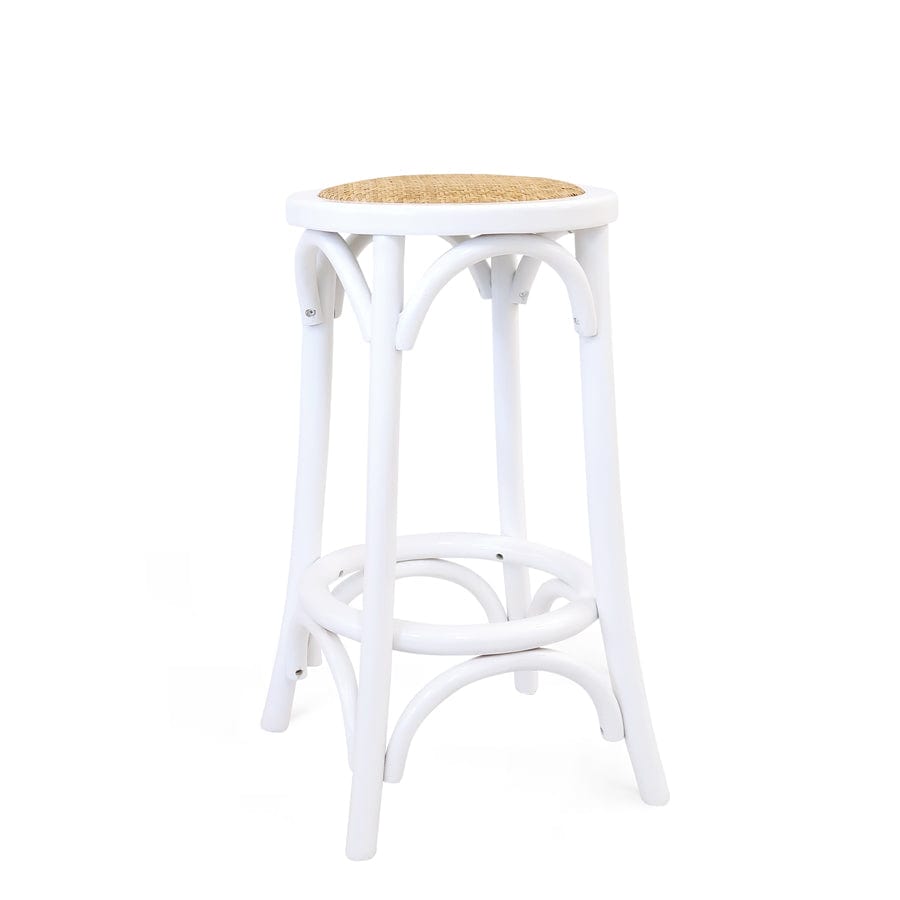 Salsa 2.0 Rattan & Bentwood Counter Stool White By Black Mango