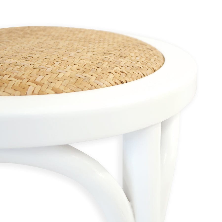 Salsa 2.0 Rattan & Bentwood Counter Stool White By Black Mango