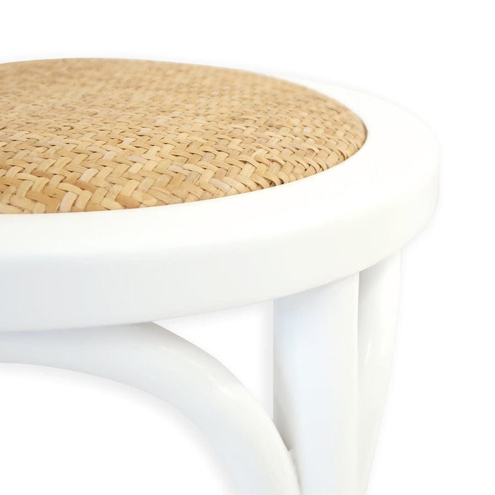 Salsa 2.0 Rattan & Bentwood Counter Stool White By Black Mango