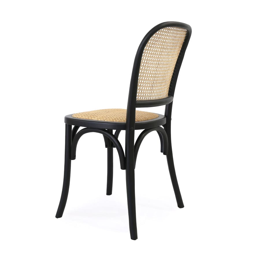 Salsa 2.0 Rattan & Bentwood Dining Chair Black | Set of 2 By Black Mango