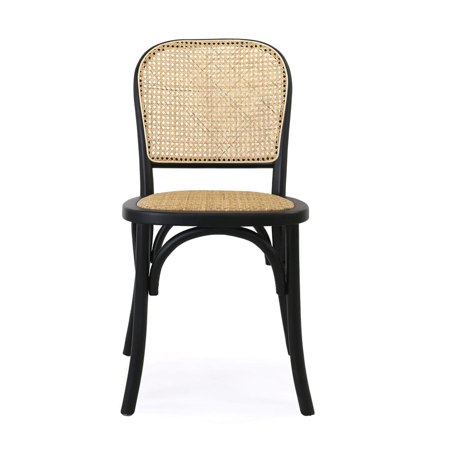 Salsa 2.0 Rattan & Bentwood Dining Chair Black | Set of 2 By Black Mango