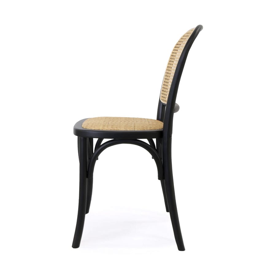 Salsa 2.0 Rattan & Bentwood Dining Chair Black | Set of 2 By Black Mango