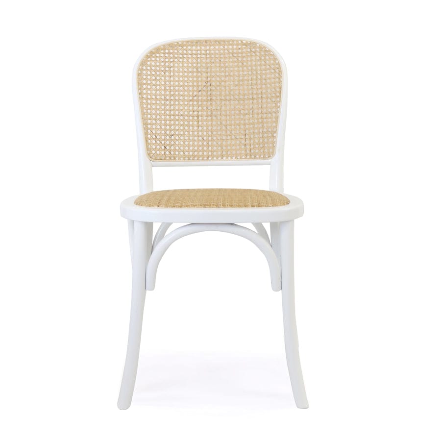 Salsa 2.0 Rattan & Bentwood Dining Chair White | Set of 2 By Black Mango