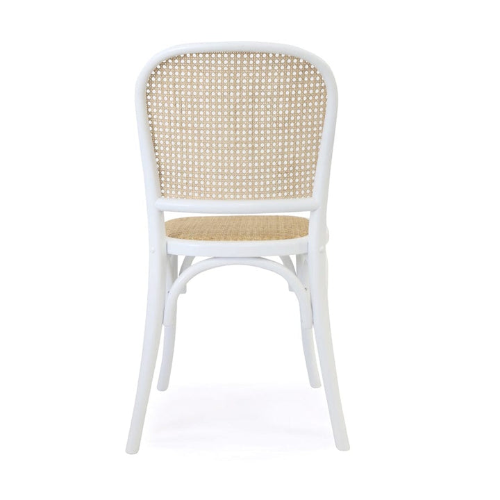 Salsa 2.0 Rattan & Bentwood Dining Chair White | Set of 2 By Black Mango