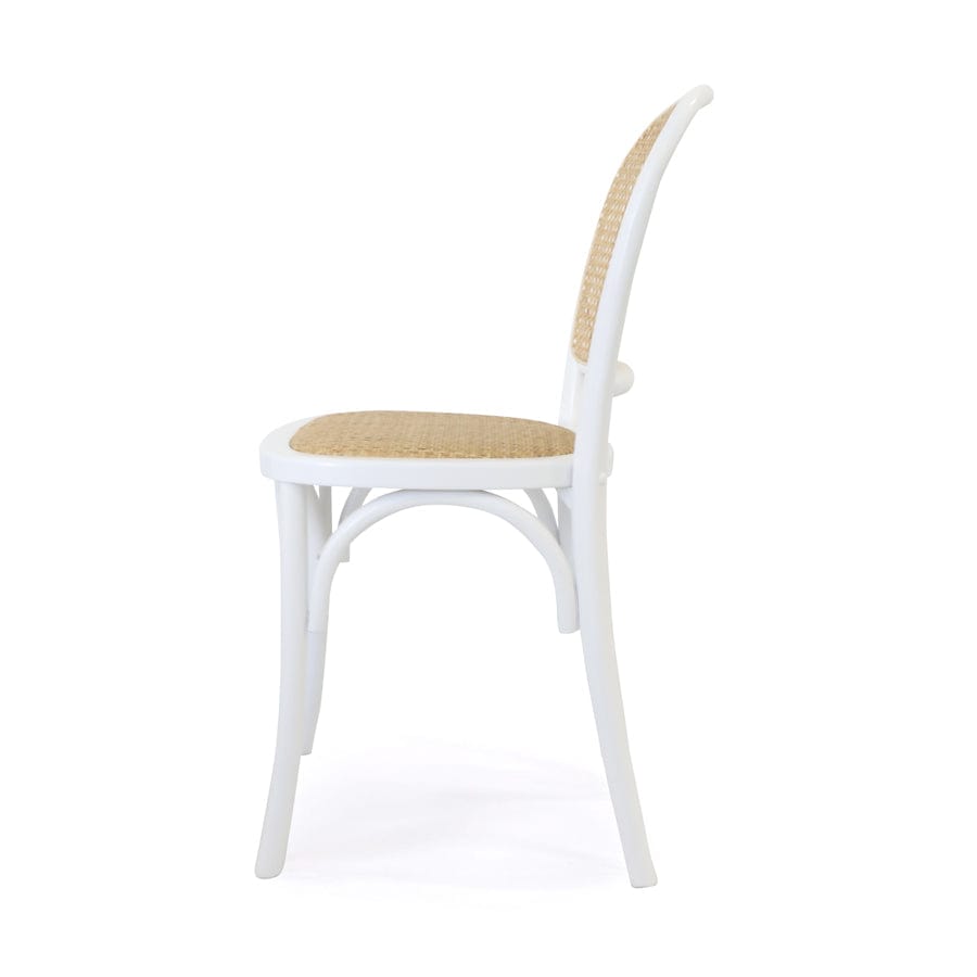 Salsa 2.0 Rattan & Bentwood Dining Chair White | Set of 2 By Black Mango