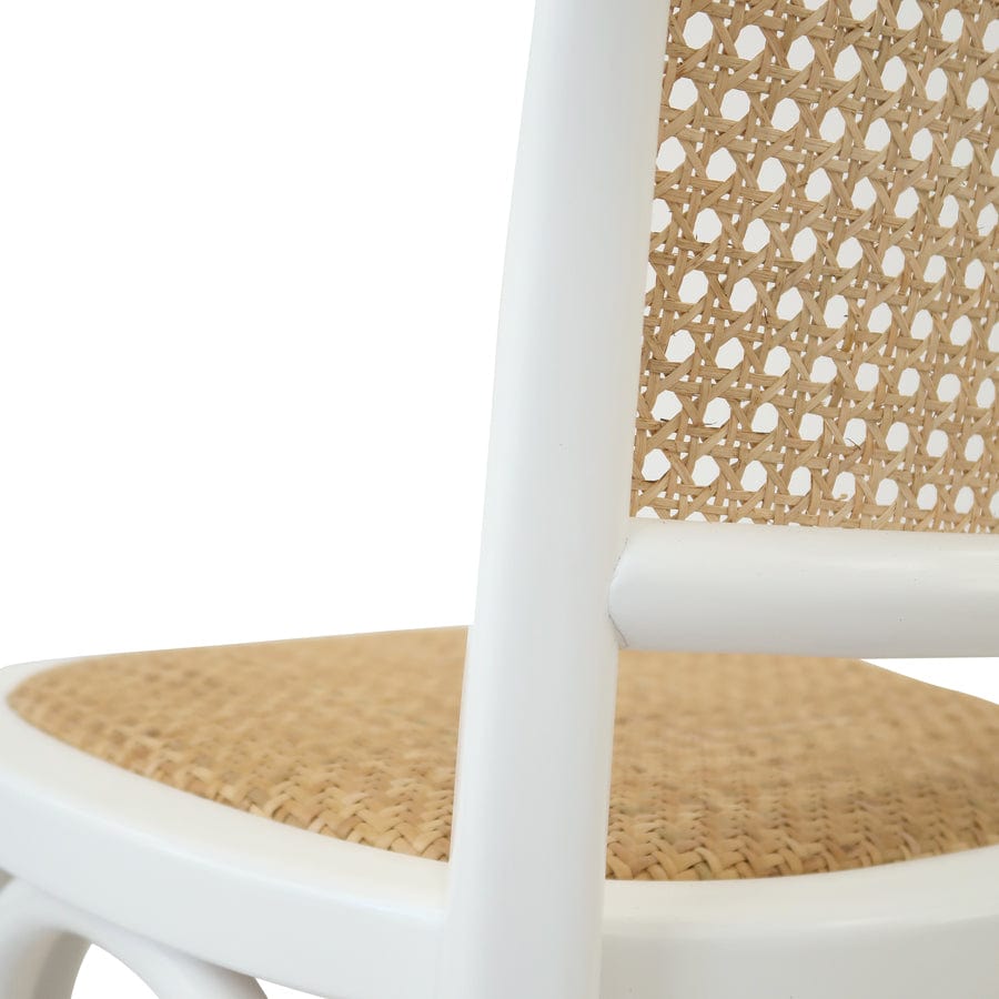 Salsa 2.0 Rattan & Bentwood Dining Chair White | Set of 2 By Black Mango