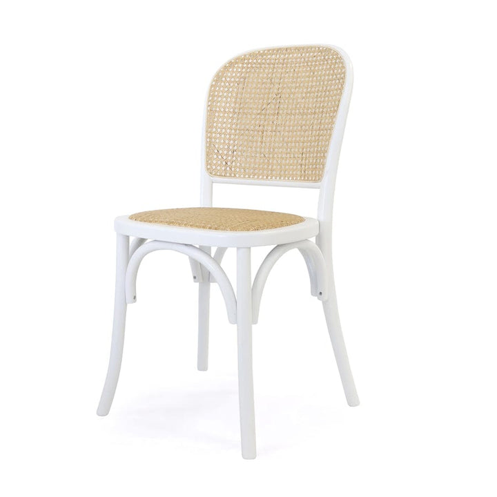 Salsa 2.0 Rattan & Bentwood Dining Chair White | Set of 2 By Black Mango