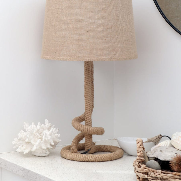 Sea Rope Twist Table Lamp By Black Mango