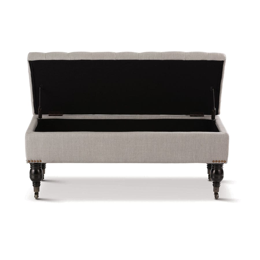 Sophie Storage Dressing Bench 103cm Taupe By Black Mango