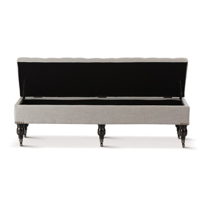 Sophie Storage Dressing Bench 148cm Mushroom By Black Mango