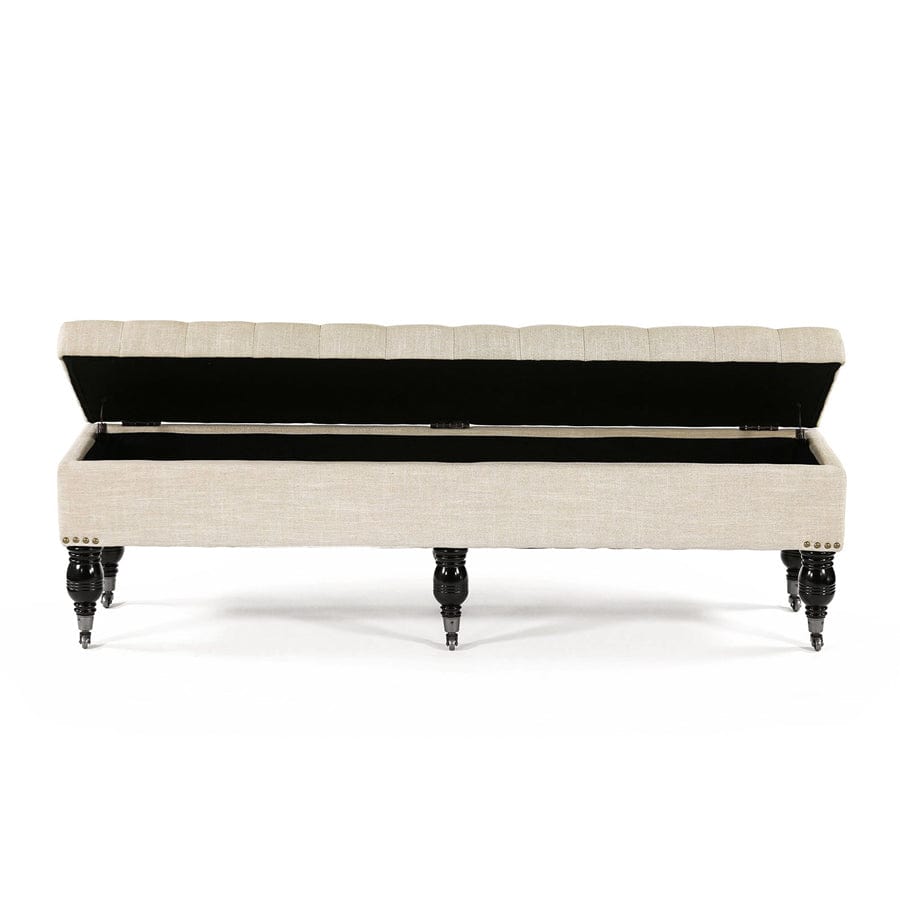 Sophie Storage Dressing Bench 148cm Wheat By Black Mango