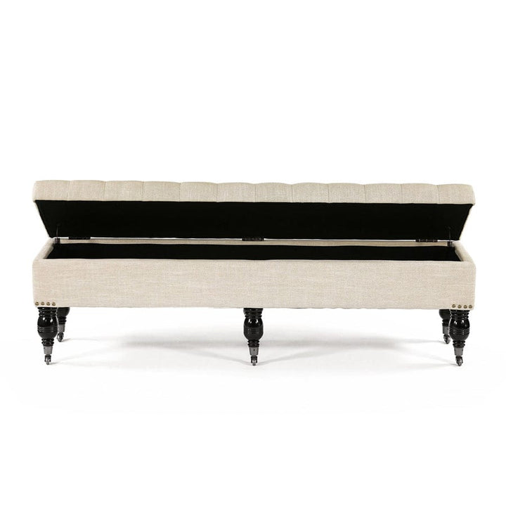 Sophie Storage Dressing Bench 148cm Wheat By Black Mango