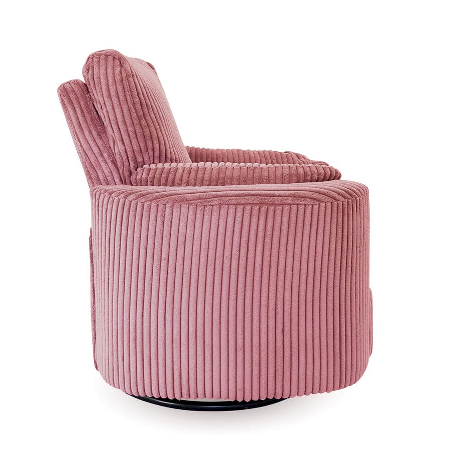 The Hug Swivel Recliner Chair Blush By Black Mango