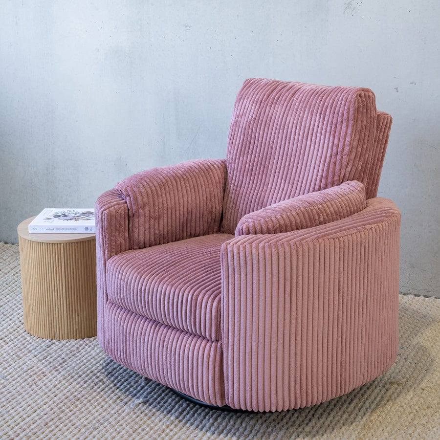 The Hug Swivel Recliner Chair Blush By Black Mango