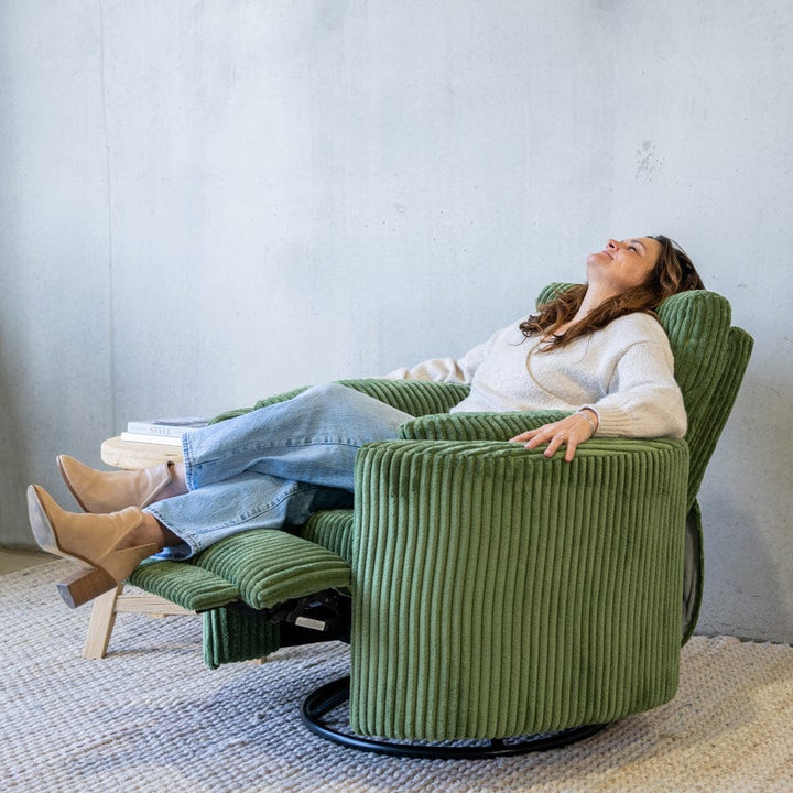 The Hug Swivel Recliner Chair Sage By Black Mango